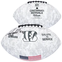 Chase Brown Cincinnati Bengals Autographed 2024 Salute To Service Wilson Football
