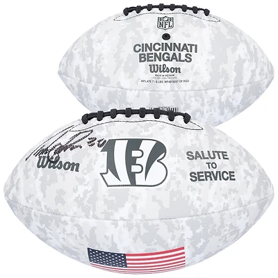 Chase Brown Cincinnati Bengals Autographed 2024 Salute To Service Wilson Football
