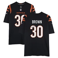 Chase Brown Cincinnati Bengals Autographed Black Nike Game Jersey