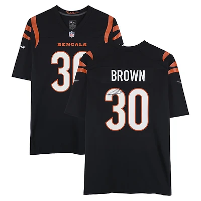 Chase Brown Cincinnati Bengals Autographed Black Nike Game Jersey