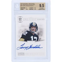 Terry Bradshaw Pittsburgh Steelers Autographed 2012 Panini National Treasures NFL Greatest #40 #12/25 BGS Authenticated 9.5/10 Card - 9,9.5,9.5,9.5 Subgrades