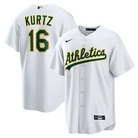 Men's Nike Nick Kurtz White Athletics Home Replica Player Jersey