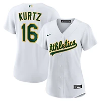 Women's Nike Nick Kurtz White Athletics Home Replica Player Jersey