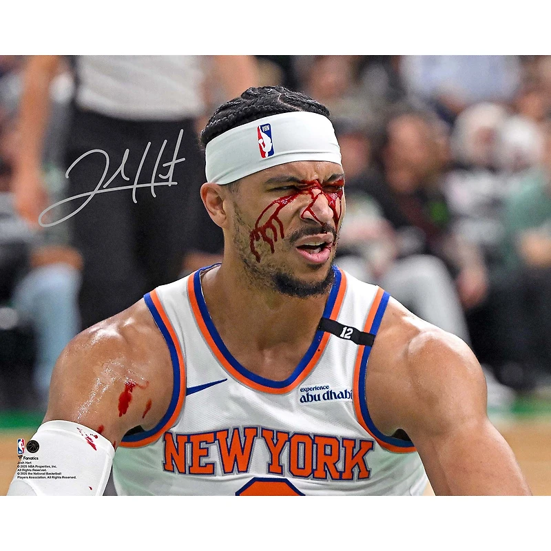 Josh Hart New York Knicks Autographed 16" x 20" Eastern Conference Playoffs Second Round Game 5 vs. Boston Celtics Bleeding Photograph