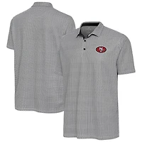 Men's Antigua Black/White San Francisco 49ers Intersect Polo