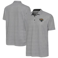 Men's Antigua Black/White Jacksonville Jaguars Intersect Polo