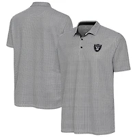 Men's Antigua Black/White Las Vegas Raiders Intersect Polo