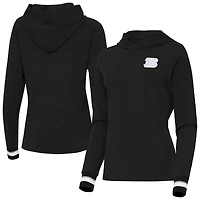 Women's Antigua Black Cincinnati Bengals Trek Raglan Pullover Hoodie