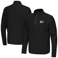 Men's Antigua Black Kansas City Chiefs Step Up Quarter-Zip Pullover
