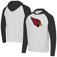 Men's Antigua Heather Gray/Black Arizona Cardinals Urgent Raglan Pullover Hoodie