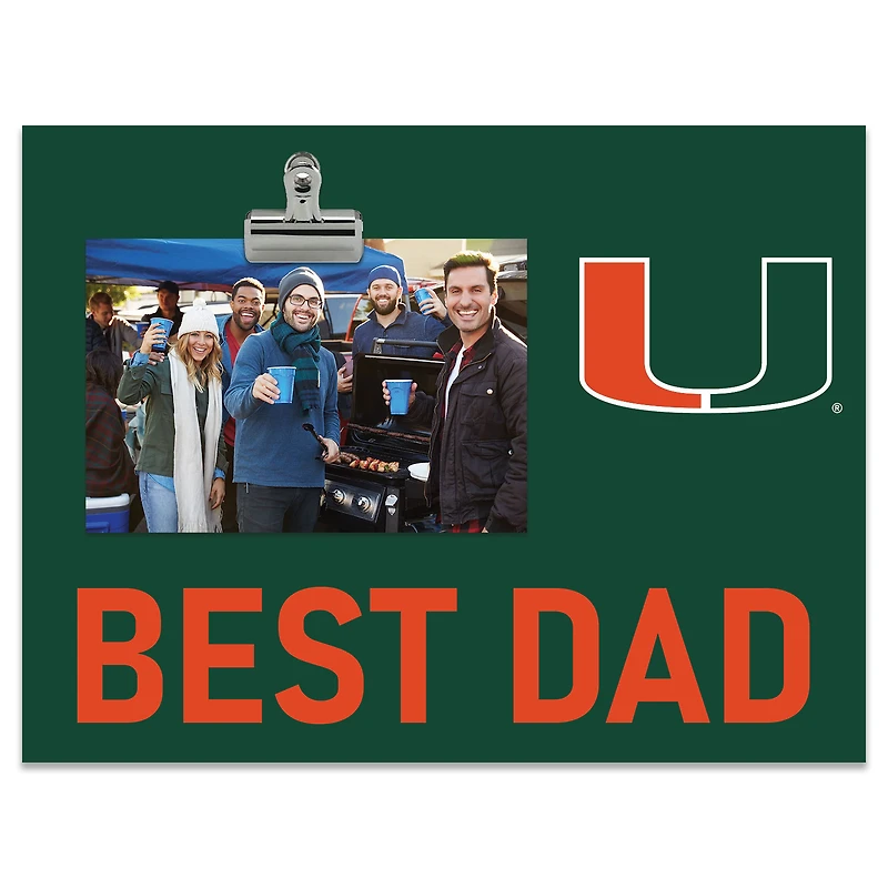 Miami Hurricanes 8" x 10.5" Briteline Best Dad Clip Frame