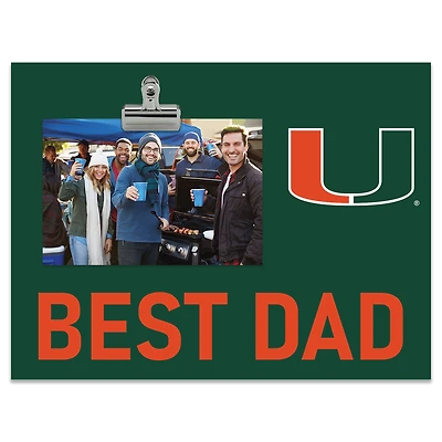 Miami Hurricanes 8" x 10.5" Briteline Best Dad Clip Frame