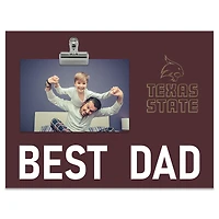 Texas State Bobcats 8" x 10.5" Briteline Best Dad Clip Frame