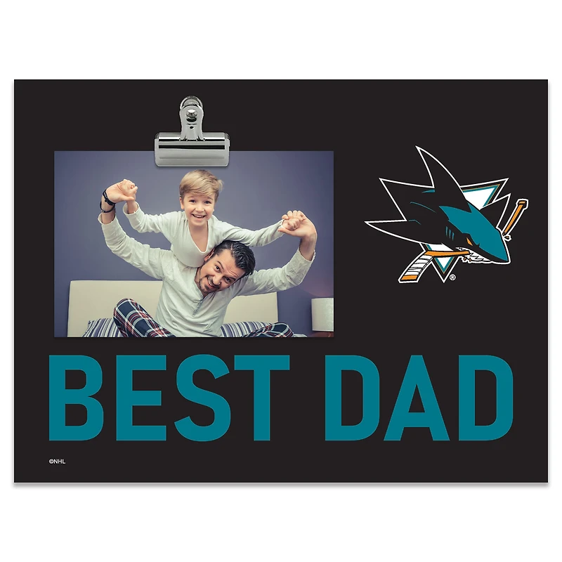 San Jose Sharks 8" x 10.5" Briteline Best Dad Clip Frame