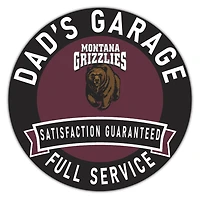 Montana Grizzlies 16" x 16" Dad's Garage Wood Sign