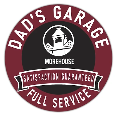 Morehouse Maroon Tigers 16" x 16" Dad's Garage Wood Sign