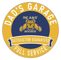 North Carolina A&T Aggies 16" x 16" Dad's Garage Wood Sign