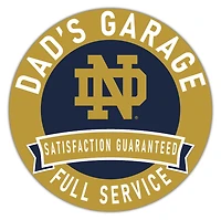 Notre Dame Fighting Irish 16" x 16" Dad's Garage Wood Sign