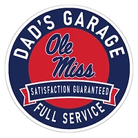 Ole Miss Rebels 16" Dad's Garage Wood Sign
