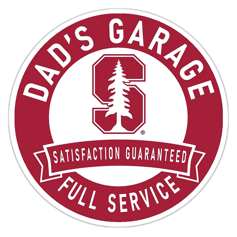 Stanford Cardinal 16" Dad's Garage Wood Sign
