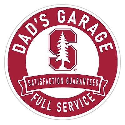 Stanford Cardinal 16" Dad's Garage Wood Sign