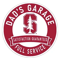 Stanford Cardinal 16" Dad's Garage Wood Sign