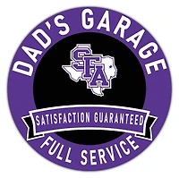 Stephen F Austin Lumberjacks 16" x 16" Dad's Garage Wood Sign