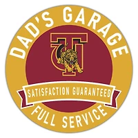 Tuskegee Golden Tigers 16" x 16" Dad's Garage Wood Sign
