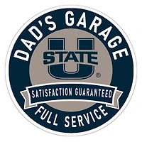 Utah State Aggies 16" Dad's Garage Wood Sign