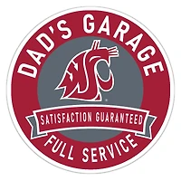 Washington State Cougars 16" Dad's Garage Wood Sign