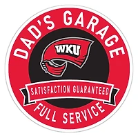 Western Kentucky Hilltoppers 16" Dad's Garage Wood Sign