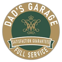 William & Mary Tribe 16" x 16" Dad's Garage Wood Sign