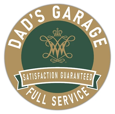 William & Mary Tribe 16" x 16" Dad's Garage Wood Sign
