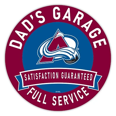 Colorado Avalanche 16" Dad's Garage Wood Sign