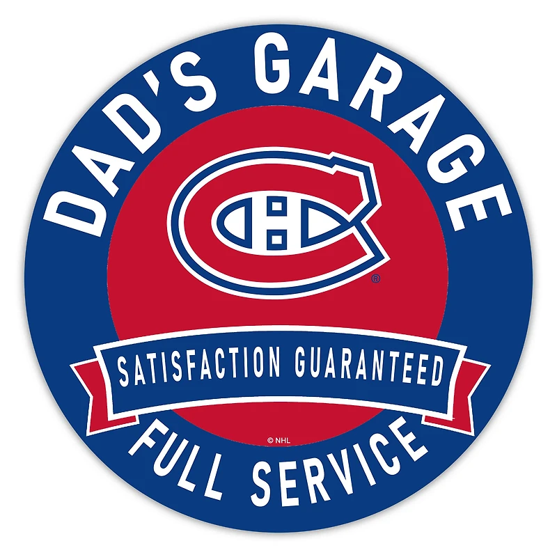 Montreal Canadiens 16" Dad's Garage Wood Sign