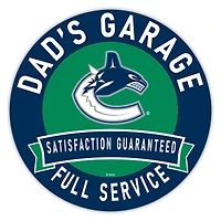 Vancouver Canucks 16" Dad's Garage Wood Sign