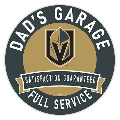 Vegas Golden Knights 16" Dad's Garage Wood Sign