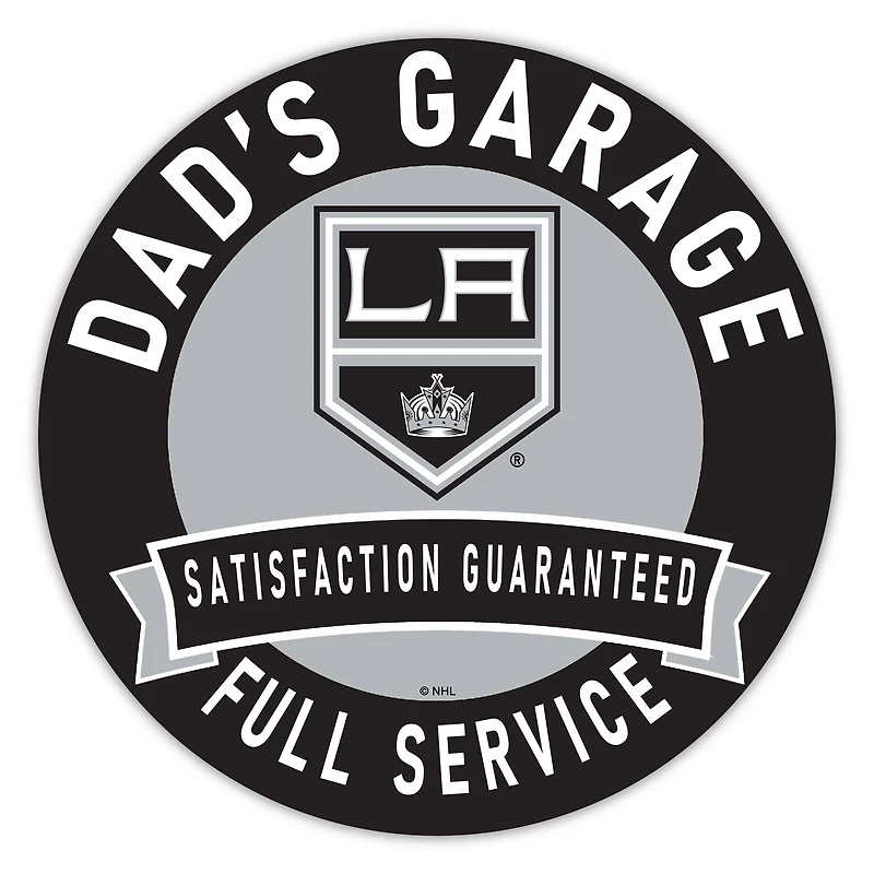 Los Angeles Kings 16" Dad's Garage Wood Sign