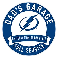 Tampa Bay Lightning 16" Dad's Garage Wood Sign