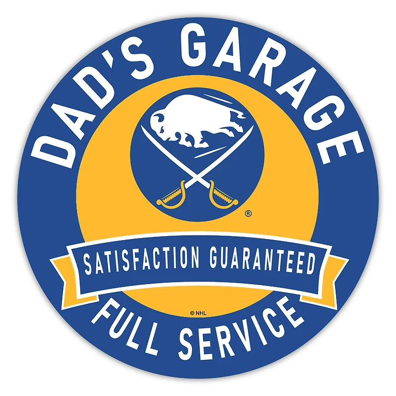 Buffalo Sabres 16" Dad's Garage Wood Sign