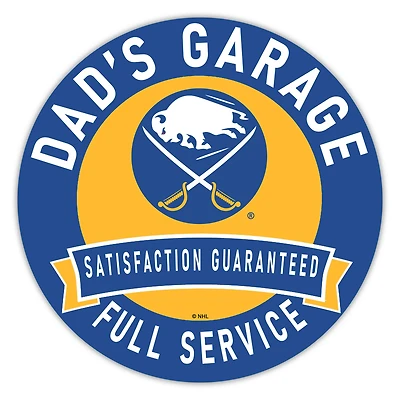 Buffalo Sabres 16" Dad's Garage Wood Sign