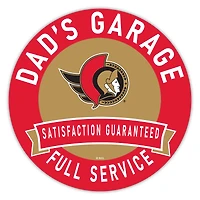 Ottawa Senators 16" Dad's Garage Wood Sign