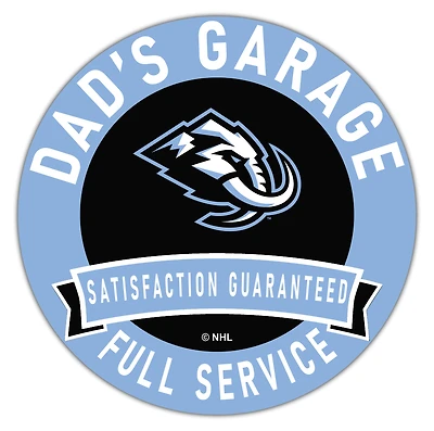 Utah Mammoth 16" x 16" Dad's Garage Wood Sign