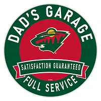 Minnesota Wild 16" Dad's Garage Wood Sign