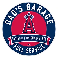 Los Angeles Angels 16" Dad's Garage Wood Sign