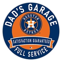 Houston Astros 16" Dad's Garage Wood Sign