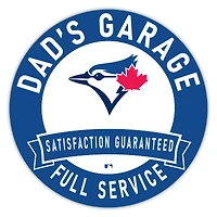 Toronto Blue Jays 16" Dad's Garage Wood Sign