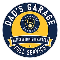 Milwaukee Brewers 16" Dad's Garage Wood Sign