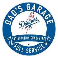 Los Angeles Dodgers 16" Dad's Garage Wood Sign