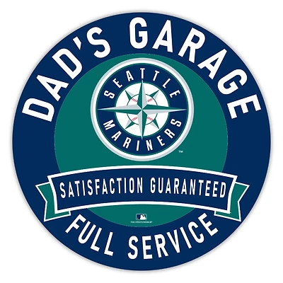 Seattle Mariners 16" Dad's Garage Wood Sign